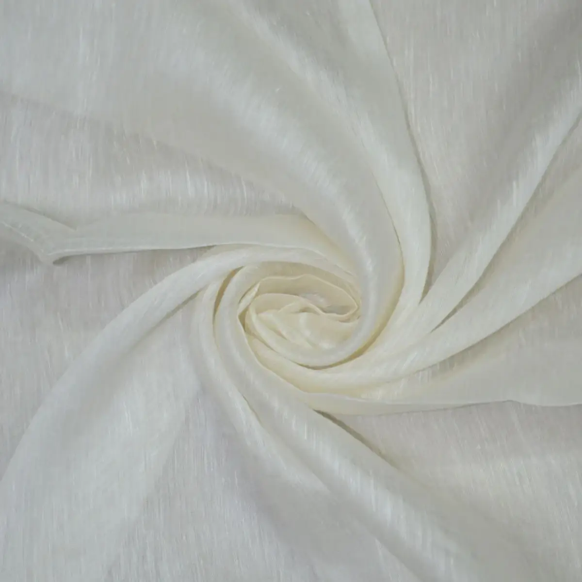 Pure Milk White Dyeable Silk Linen Fabric