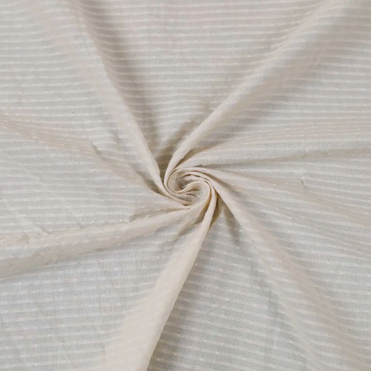 Cotton Rib Dobby Stripe Kora Fabric